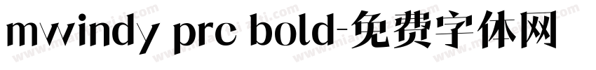 mwindy prc bold字体转换